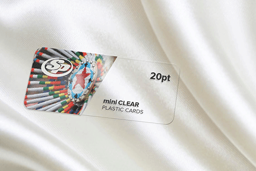Mini Clear Plastic  Business Cards